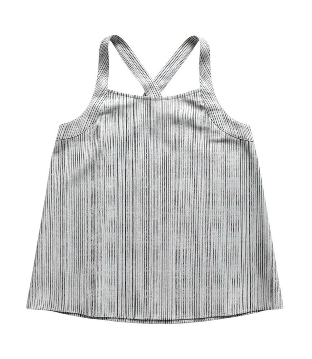 NWT Athleta Arrival Tank Cami M Black/White Striped Square Neck Breathable K03